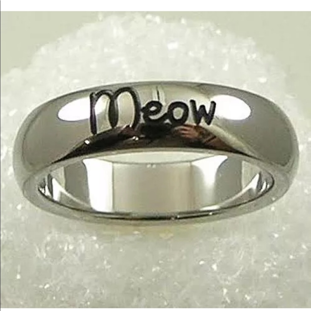 Cat ring “Meow” Stainless steel